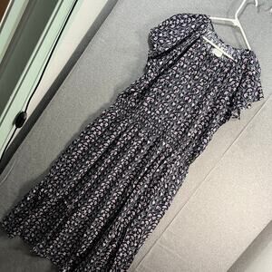 Destination 365 Regular Printed Short-Sleeve Midi Dress Black X-Large